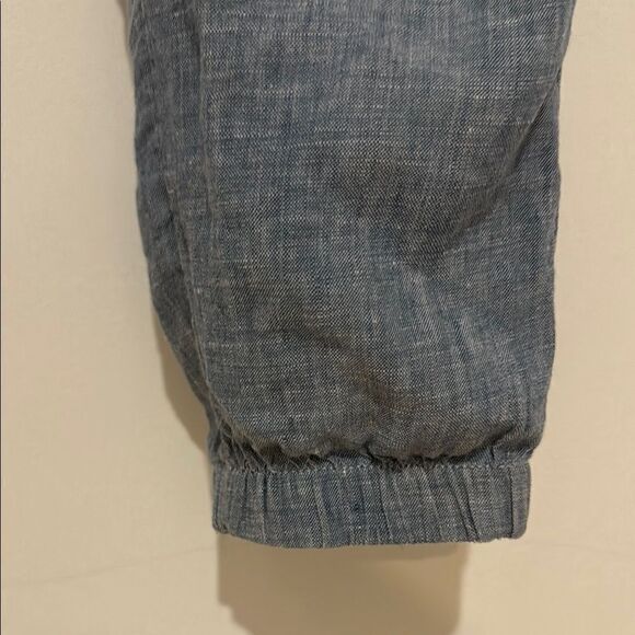 Athleta Casual Blue Denim Linen Jogger Pants size 6 - Picture 9 of 13